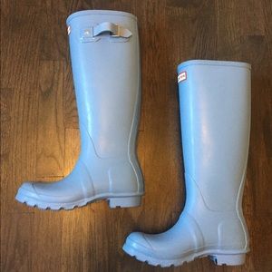 Brand New Baby Blue Knee High Hunter Rain Boots